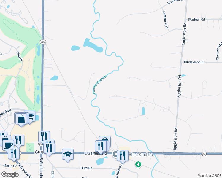 map of restaurants, bars, coffee shops, grocery stores, and more near 264 North Chillicothe Road in Aurora