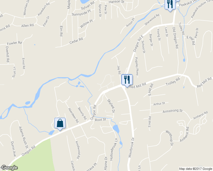 map of restaurants, bars, coffee shops, grocery stores, and more near 24 Augusta Drive in Cortlandt