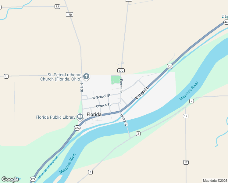 map of restaurants, bars, coffee shops, grocery stores, and more near 207 Forest Street in Napoleon