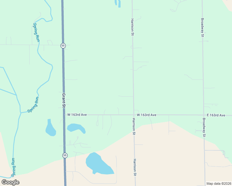 map of restaurants, bars, coffee shops, grocery stores, and more near 16160 Harrison Street in Crown Point