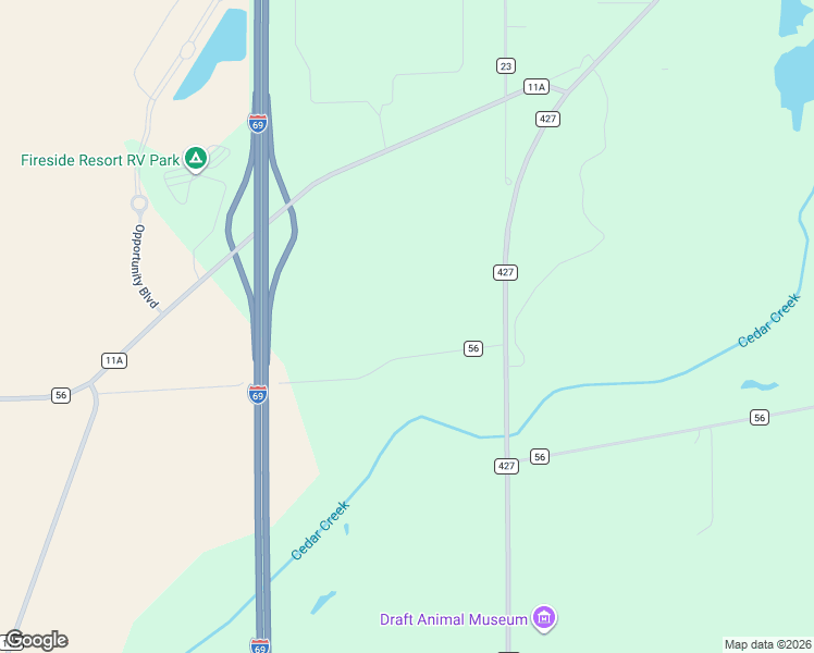 map of restaurants, bars, coffee shops, grocery stores, and more near 2201-2399 Co Road 56 in Auburn