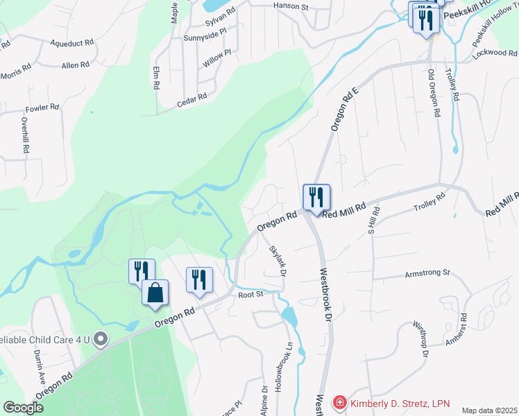 map of restaurants, bars, coffee shops, grocery stores, and more near 24 Augusta Drive in Cortlandt