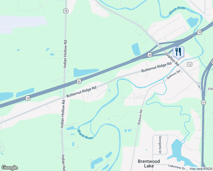 map of restaurants, bars, coffee shops, grocery stores, and more near 39277 Butternut Ridge Road in Elyria