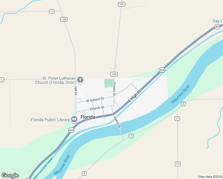 map of restaurants, bars, coffee shops, grocery stores, and more near 207 Forest Street in Napoleon
