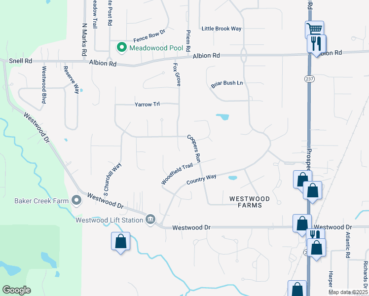 map of restaurants, bars, coffee shops, grocery stores, and more near 12005 Fox Grove in Strongsville