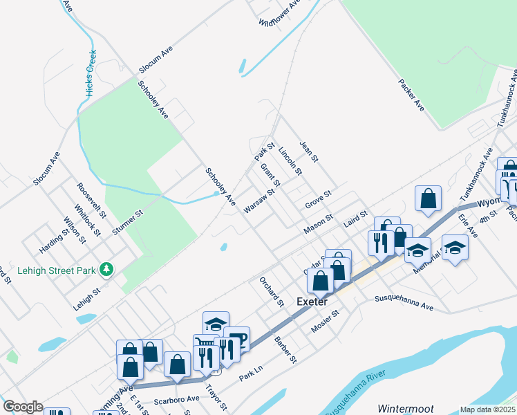 map of restaurants, bars, coffee shops, grocery stores, and more near 2-6 Thomas St in Exeter