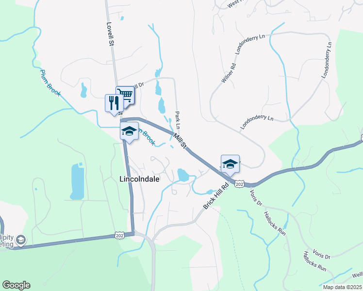 map of restaurants, bars, coffee shops, grocery stores, and more near 180 U.S. 202 in Somers