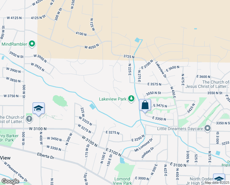 map of restaurants, bars, coffee shops, grocery stores, and more near 162 175 East in North Ogden