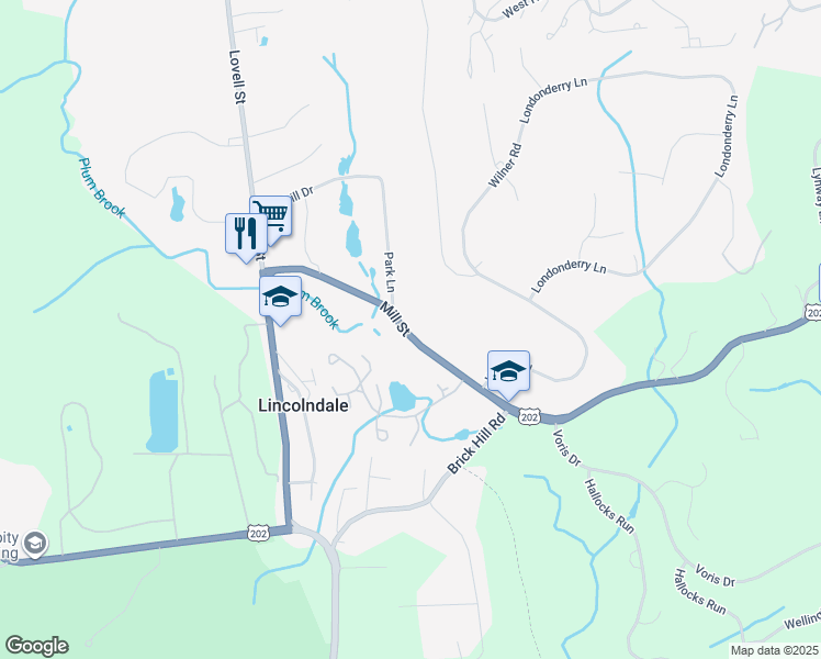 map of restaurants, bars, coffee shops, grocery stores, and more near 180 U.S. 202 in Somers