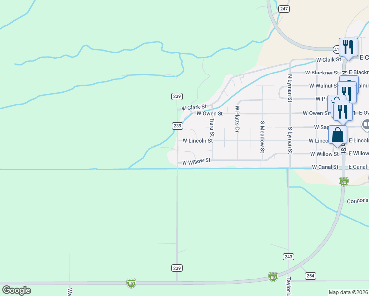map of restaurants, bars, coffee shops, grocery stores, and more near 623 Frosty Court in Lyman