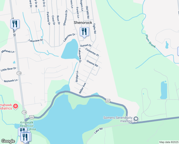 map of restaurants, bars, coffee shops, grocery stores, and more near 6 Horton Road in Yorktown Heights
