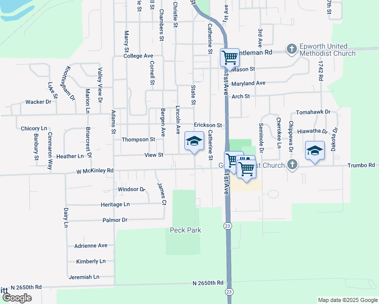 map of restaurants, bars, coffee shops, grocery stores, and more near 107 View Street in Ottawa