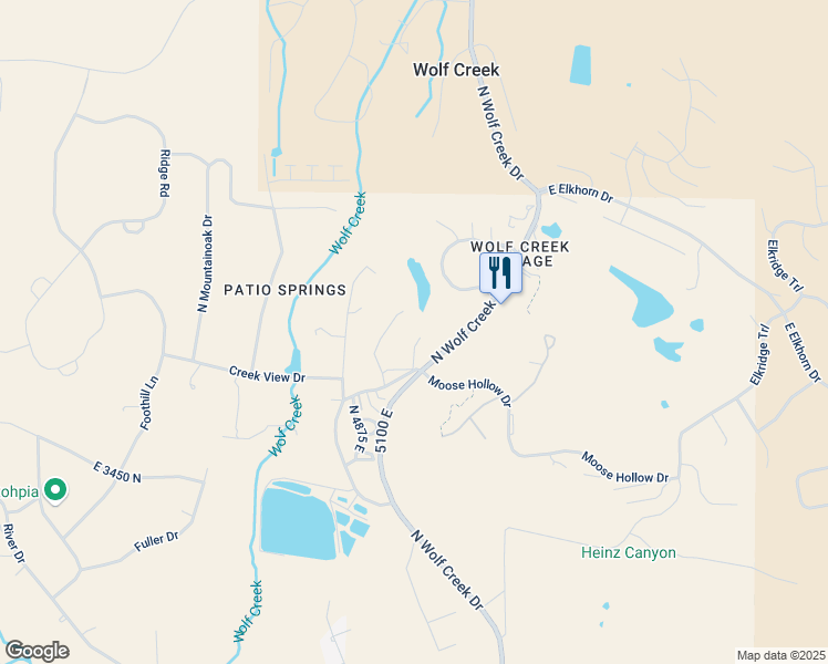 map of restaurants, bars, coffee shops, grocery stores, and more near 3615 North Wolf Lodge Drive in Eden
