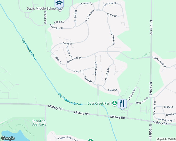 map of restaurants, bars, coffee shops, grocery stores, and more near 12724 Read Street in Omaha