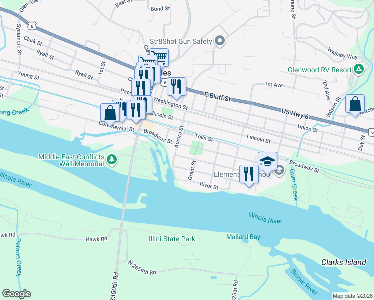 map of restaurants, bars, coffee shops, grocery stores, and more near 304 Broadway Street in Marseilles