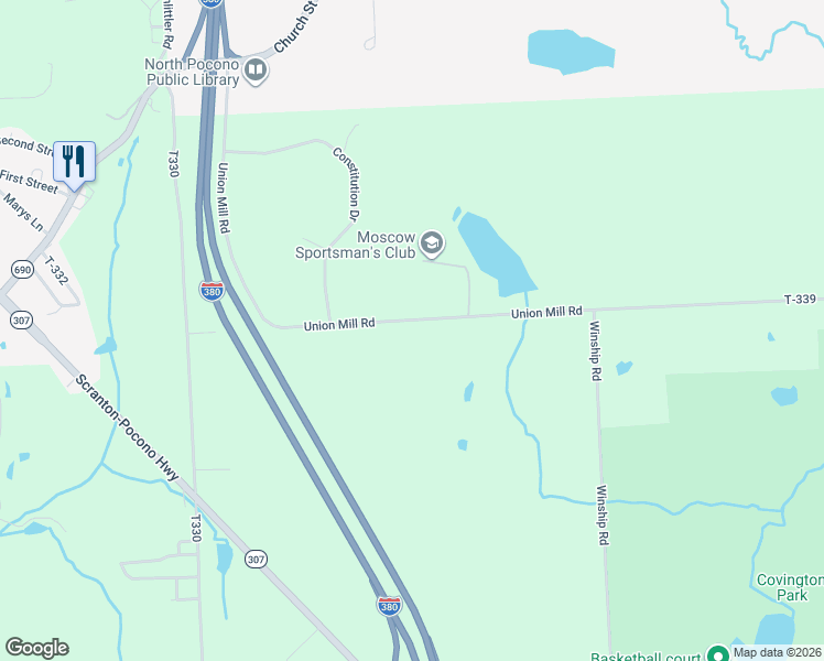 map of restaurants, bars, coffee shops, grocery stores, and more near T339 in Moscow