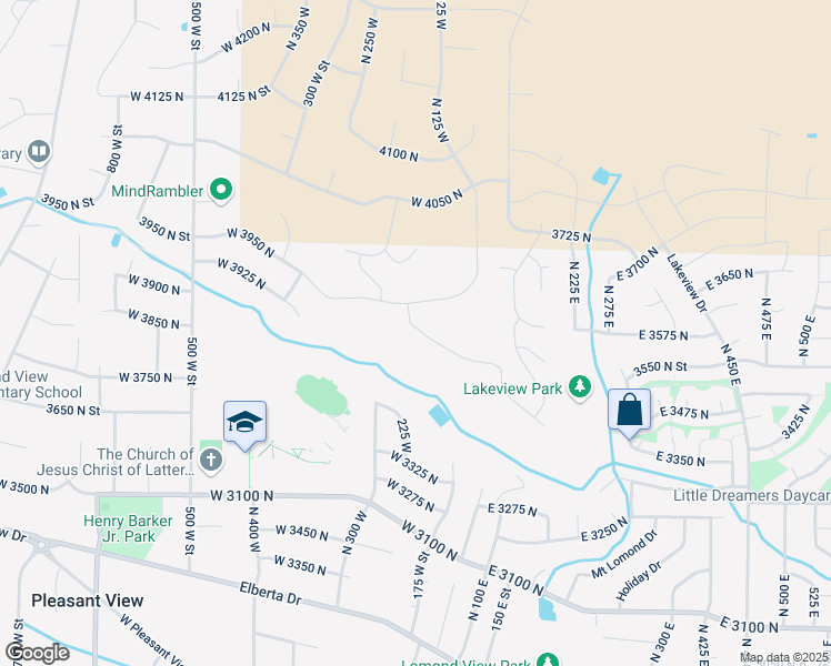 map of restaurants, bars, coffee shops, grocery stores, and more near 125 West 4050 North in Ogden