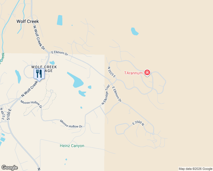 map of restaurants, bars, coffee shops, grocery stores, and more near 3697 North Elkridge Trail in Eden
