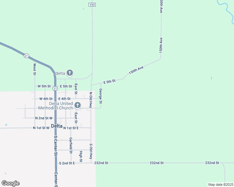 map of restaurants, bars, coffee shops, grocery stores, and more near 602 East 5th Street in Delta
