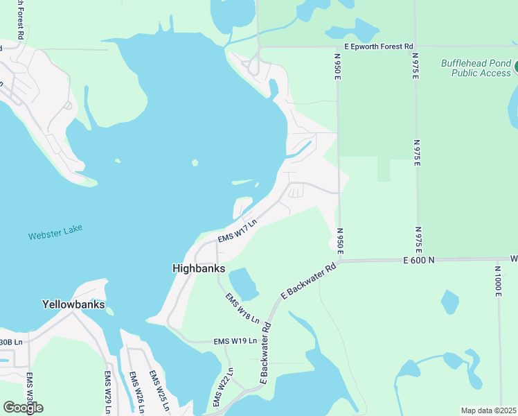 map of restaurants, bars, coffee shops, grocery stores, and more near 158 EMS W17 Lane in North Webster
