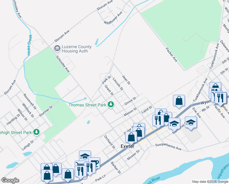 map of restaurants, bars, coffee shops, grocery stores, and more near 151 Lincoln St in Exeter