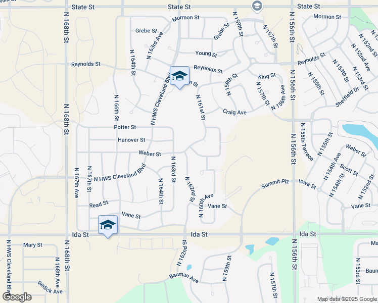 map of restaurants, bars, coffee shops, grocery stores, and more near 16099 Weber Street in Bennington