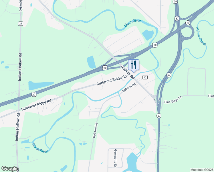 map of restaurants, bars, coffee shops, grocery stores, and more near 38933 Butternut Ridge Road in Elyria