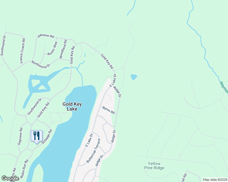 map of restaurants, bars, coffee shops, grocery stores, and more near 2494 Gold Key Road in Milford