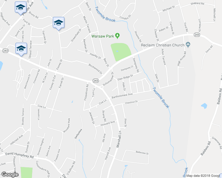 map of restaurants, bars, coffee shops, grocery stores, and more near 4 Scenic View Terrace in Ansonia