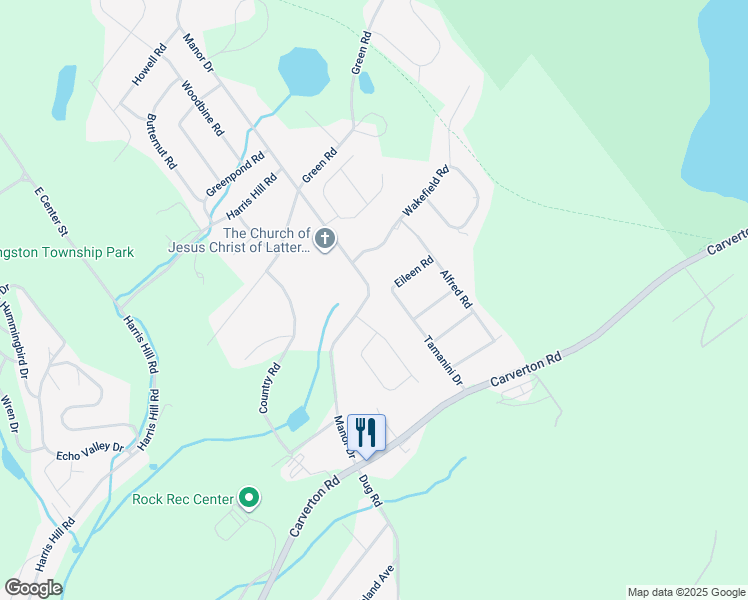 map of restaurants, bars, coffee shops, grocery stores, and more near 69 Manor Dr in Back Mountain