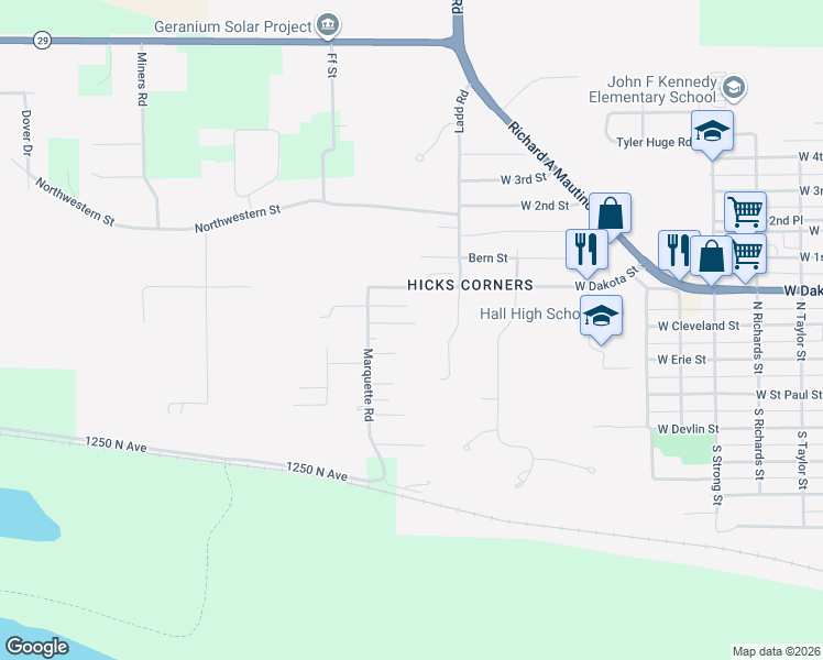 map of restaurants, bars, coffee shops, grocery stores, and more near 115 Dalzell Street in Spring Valley