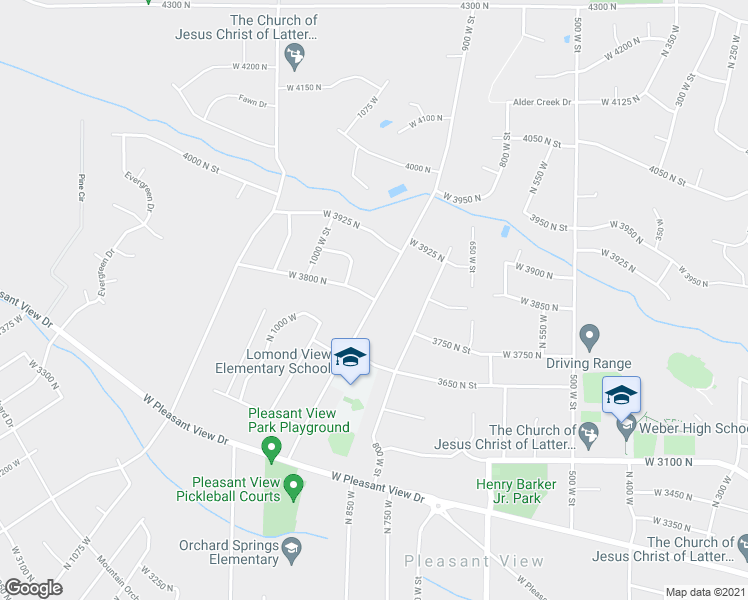 map of restaurants, bars, coffee shops, grocery stores, and more near 645 West 3800 North in Ogden