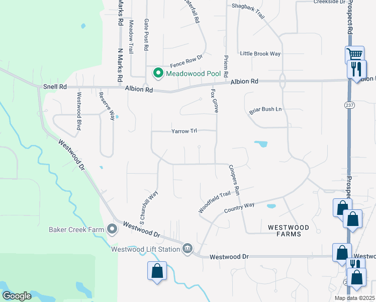 map of restaurants, bars, coffee shops, grocery stores, and more near 11737 Weston Pointe in Strongsville