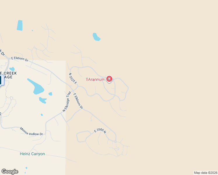 map of restaurants, bars, coffee shops, grocery stores, and more near 3737 North Porcupine Ridge Drive in Eden