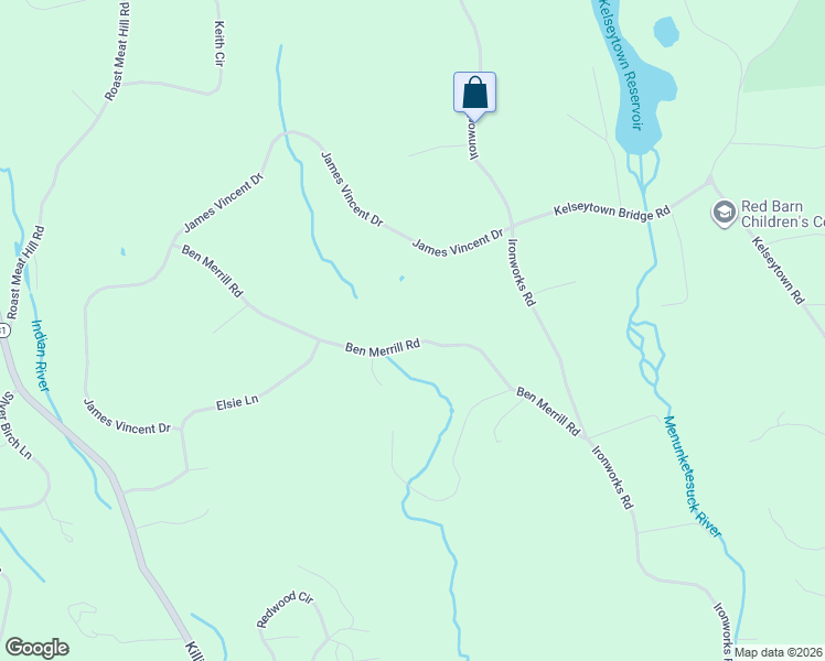 map of restaurants, bars, coffee shops, grocery stores, and more near 20 Ben Merrill Road in Clinton