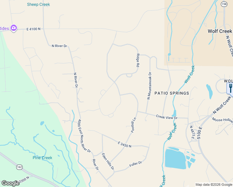 map of restaurants, bars, coffee shops, grocery stores, and more near 3749 North Eagle Ridge Drive in Eden