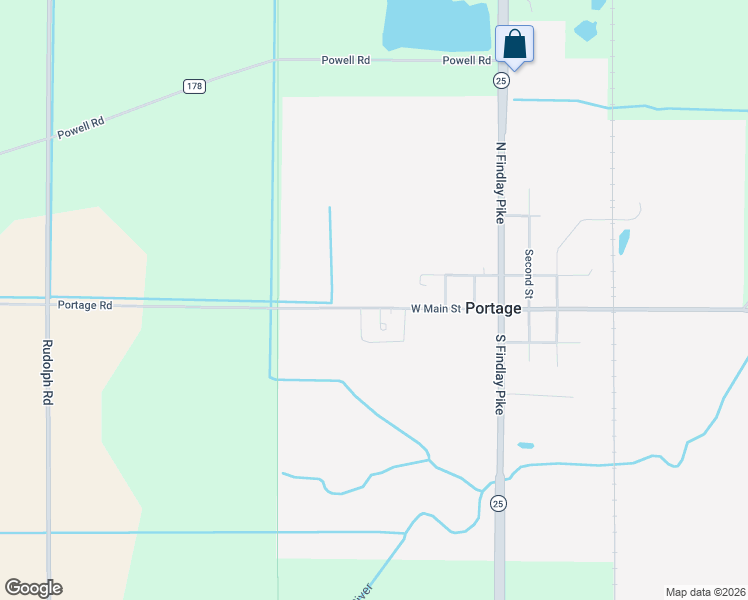 map of restaurants, bars, coffee shops, grocery stores, and more near 350 Portage Road in Portage