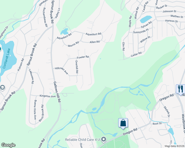 map of restaurants, bars, coffee shops, grocery stores, and more near 23 Ernst Road in Cortlandt
