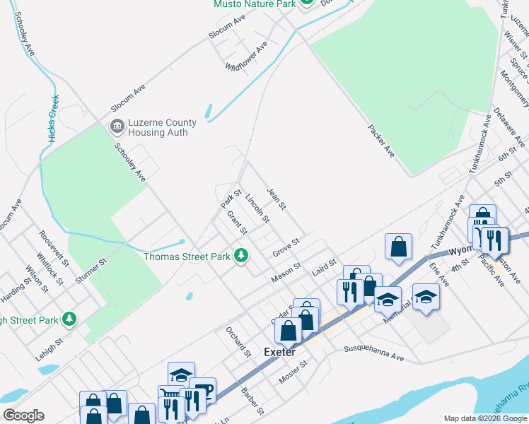map of restaurants, bars, coffee shops, grocery stores, and more near 151 Lincoln St in Exeter
