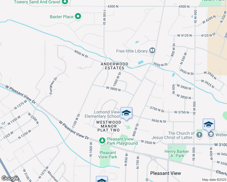 map of restaurants, bars, coffee shops, grocery stores, and more near 993 West 3800 North in Ogden