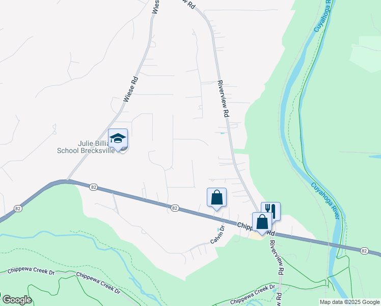 map of restaurants, bars, coffee shops, grocery stores, and more near 7751 Sunstone Drive in Brecksville
