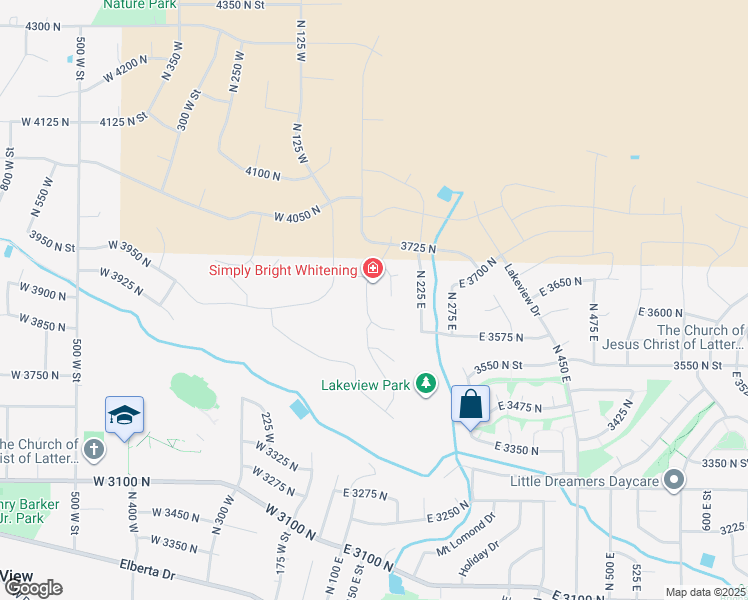 map of restaurants, bars, coffee shops, grocery stores, and more near 3636 175 East in Ogden