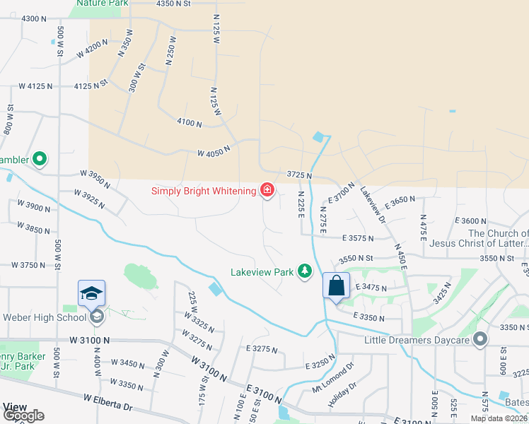 map of restaurants, bars, coffee shops, grocery stores, and more near 3636 175 East in Ogden