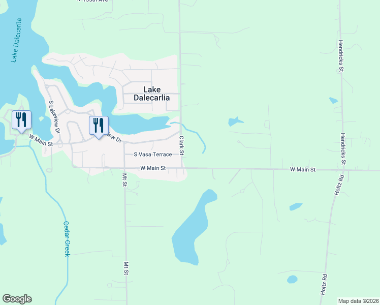 map of restaurants, bars, coffee shops, grocery stores, and more near 4801 West Main Street in Lowell