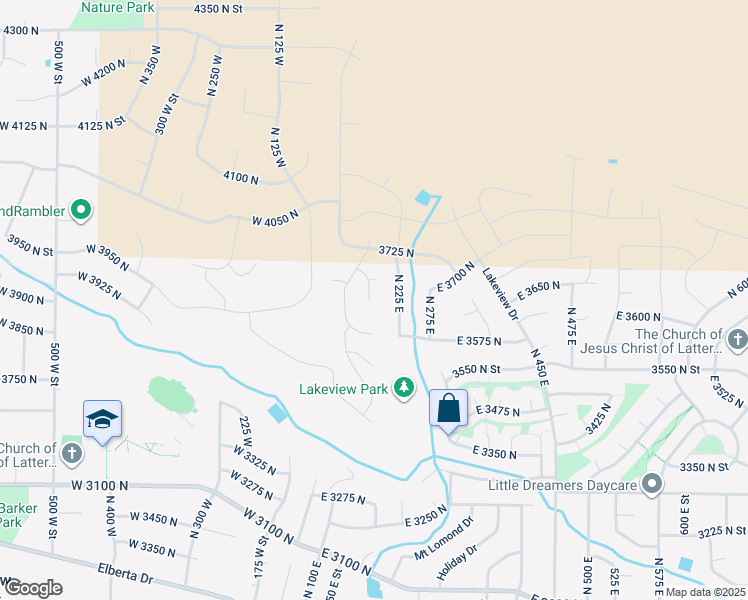 map of restaurants, bars, coffee shops, grocery stores, and more near 179 East 3700 North in North Ogden