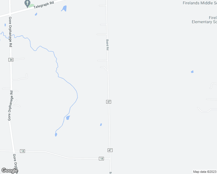map of restaurants, bars, coffee shops, grocery stores, and more near 11427 Baird Road in Amherst