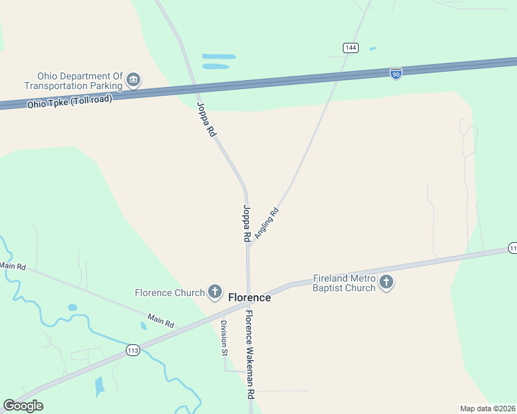 map of restaurants, bars, coffee shops, grocery stores, and more near 11716 Joppa Road in Berlin Heights