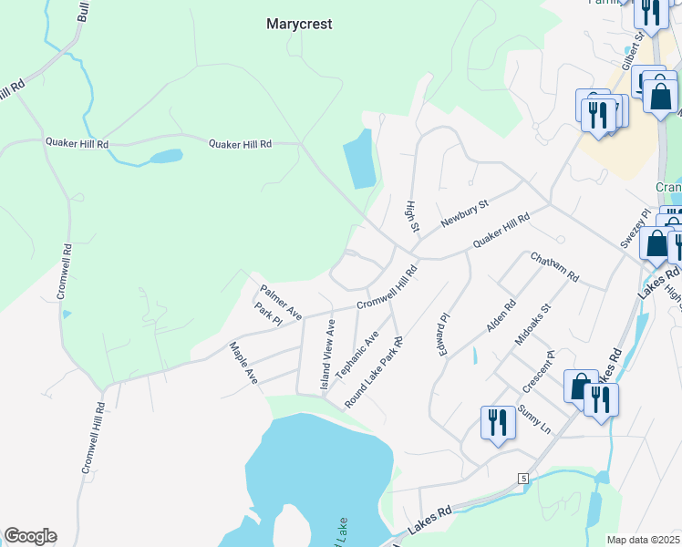 map of restaurants, bars, coffee shops, grocery stores, and more near 612 Arlin Road in Monroe