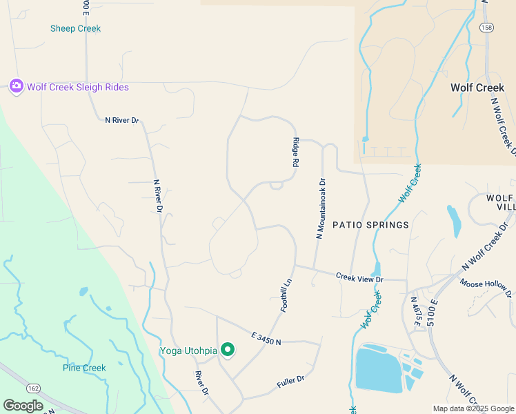 map of restaurants, bars, coffee shops, grocery stores, and more near 3652 North Eagle Ridge Drive in Eden