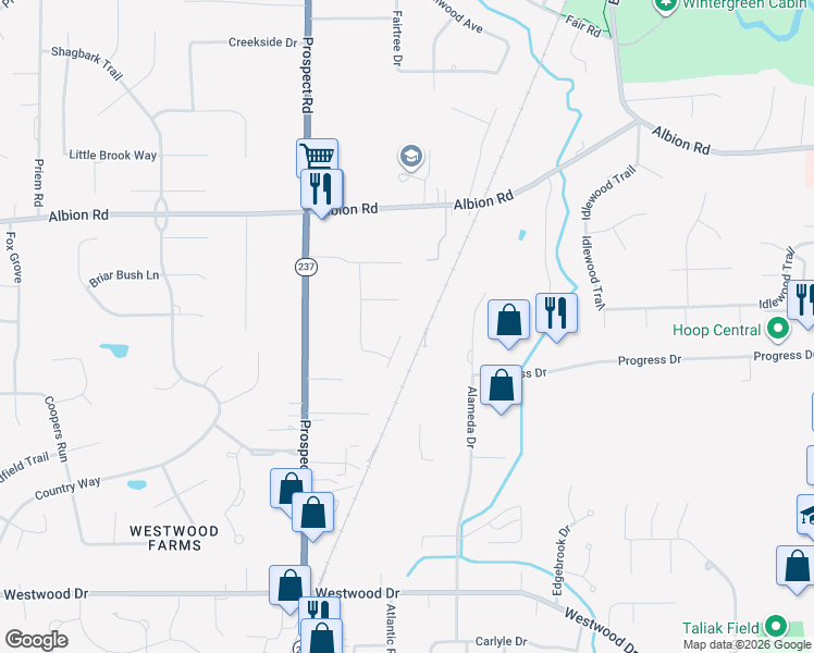 map of restaurants, bars, coffee shops, grocery stores, and more near 11511 Elizabeth Circle in Strongsville